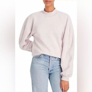 Agolde Tarron Sweatshirt Small Light Purple | Minimalist | Cozy Neutral Lounge